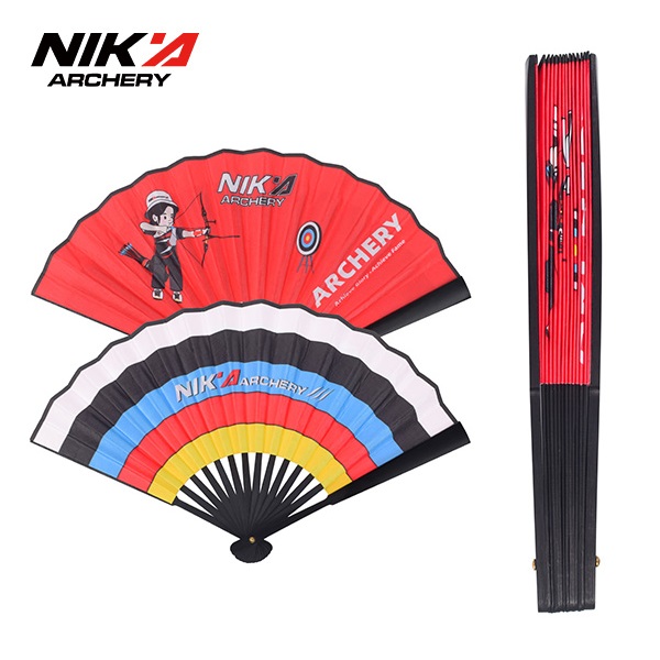 Nika Archery Silk Cloth Folding Fan Archery Peripheral Gifts