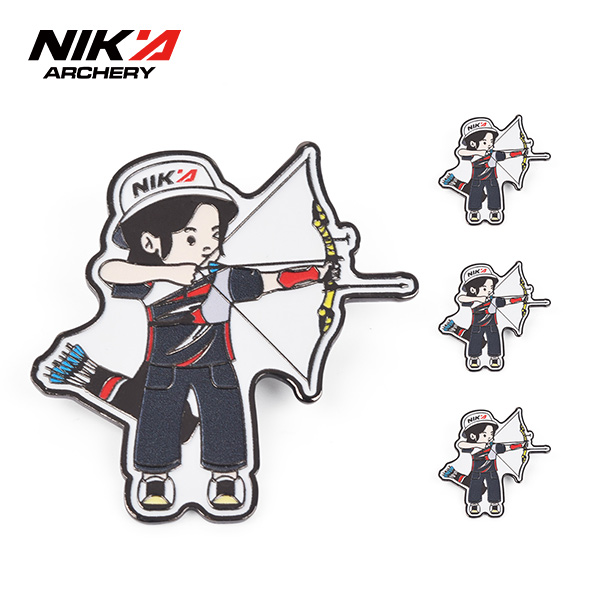 Nika Archery Metal Pin Cartoon Girl Archery Peripheral Decoration Badge