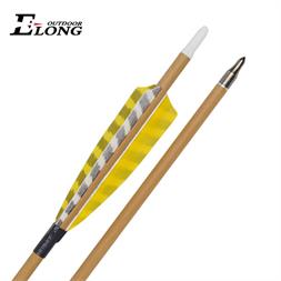 Wood camo pure carbon arrow natural stripe feather 