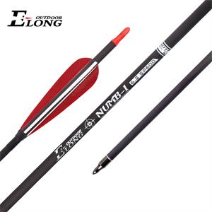 Elong Outdoor NUMB-1 6.2mm Carbon Arrows with Turkey Feather