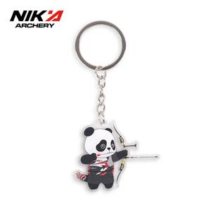 尼卡NIKA熊猫射箭亚克力钥匙扣