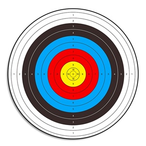 羿龙弓箭60cm圆形射箭靶纸-10环