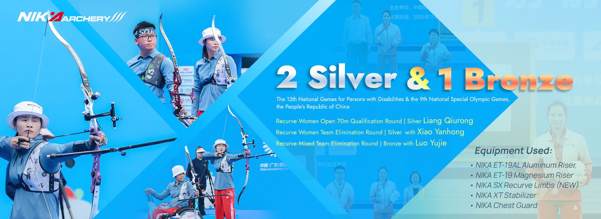 Liang Qiurong secures 2 silver and 1 bronze with Nika Archery on 12th national games & the 9th na