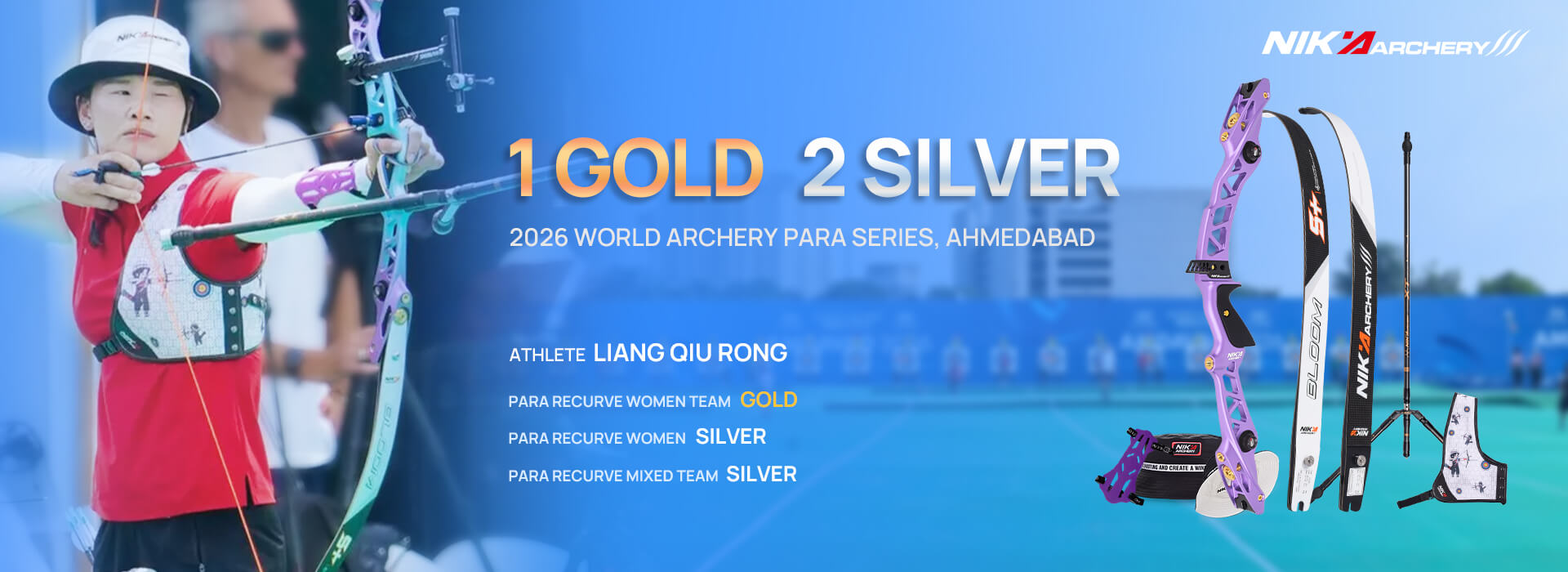 Liang Qiu Rong Claims 1 Gold & 2 Silver | 2026 World Archery Para Series Ahmedabad | NIKA ARCHERY